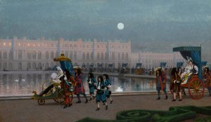 Promenade de la Cour dans les jardins de Versailles by Jean-Leon Gerome Oil Painting