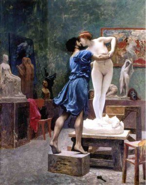 Pygmalion and Galatea Study by Jean-Leon Gerome Oil Painting