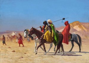 Riders Crossing the Desert Oil painting by Jean-Leon Gerome
