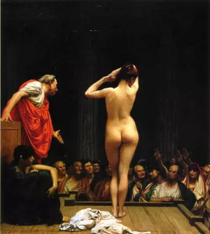 Selling Slaves in Rome by Jean-Leon Gerome - Oil Painting Reproduction