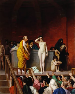 Slave Market in Ancient Rome by Jean-Leon Gerome Oil Painting