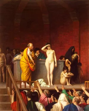 Slave Market in Rome by Jean-Leon Gerome Oil Painting
