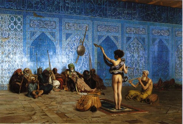 Main Product Photo of Snake Charmer Painting by Jean-Leon Gerome