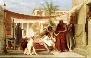 Socrates Seeking Alcibiades in the House of Aspasia by Jean-Leon Gerome Oil Painting