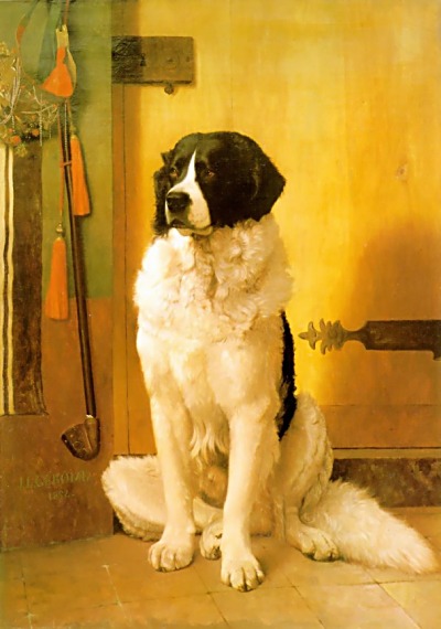 Study of a Dog by Jean-Leon Gerome - Hand-Painted Oil Painting Reproduction