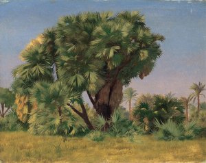 Study of Palm Trees by Jean-Leon Gerome Oil Painting