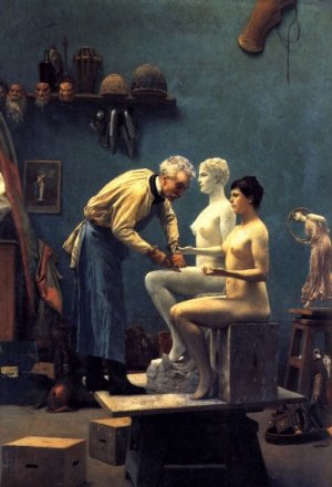 The Artists Model by Jean-Leon Gerome Oil Painting
