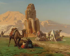 The Colossus Of Memnon by Jean-Leon Gerome Oil Painting