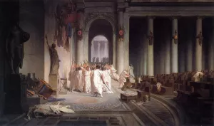 The Death of Caesar by Jean-Leon Gerome Oil Painting