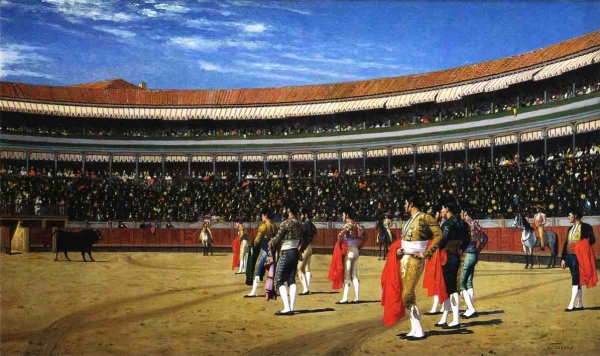 Main Product Photo of The Entrance of the Bull Painting by Jean-Leon Gerome