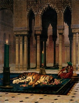 The Grief of the Pasha Variant by Jean-Leon Gerome Oil Painting