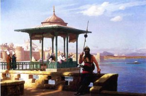 The Harem in a Kiosk by Jean-Leon Gerome Oil Painting