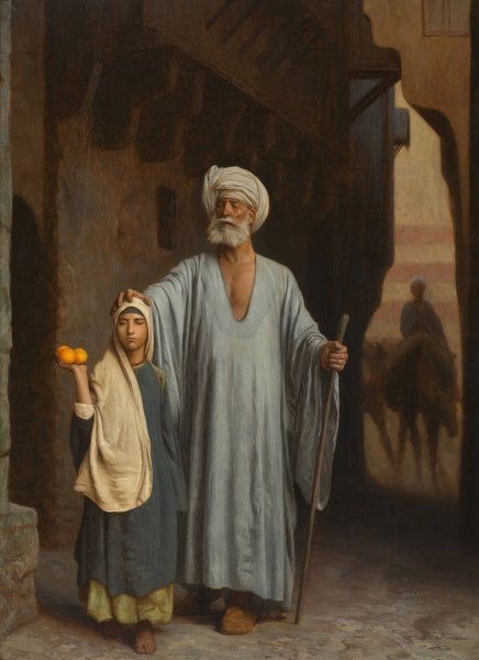 The Helping Hand by Jean-Leon Gerome - Hand-Painted Oil Painting Reproduction