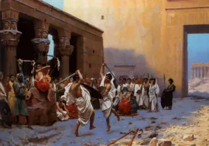 The Pyrrhic Dance by Jean-Leon Gerome - Oil Painting Reproduction