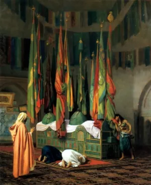 The Sentinel at the Sultan's Tomb Oil painting by Jean-Leon Gerome