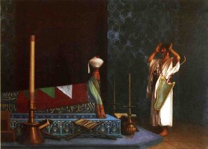 The Sorrow of Akhbar by Jean-Leon Gerome Oil Painting