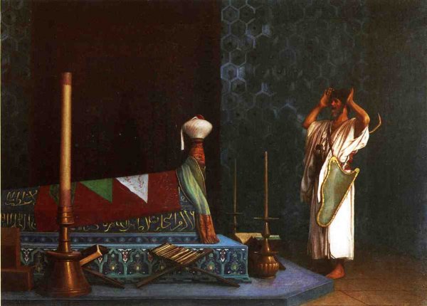 Main Product Photo of The Sorrow of Akhbar Painting by Jean-Leon Gerome