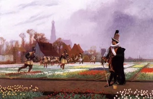 The Tulip Folly by Jean-Leon Gerome - Oil Painting Reproduction