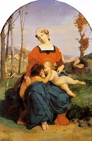 The Virgin, the Infant Jesus and St John by Jean-Leon Gerome Oil Painting