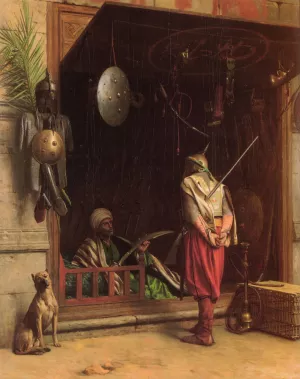 Un Marchand D'armes Au Caire Oil painting by Jean-Leon Gerome