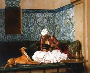 Une Plaisanterie painting by Jean-Leon Gerome