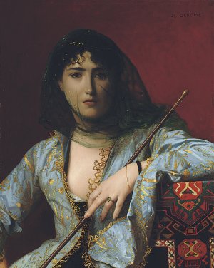 Veiled Circassian Beauty by Jean-Leon Gerome Oil Painting