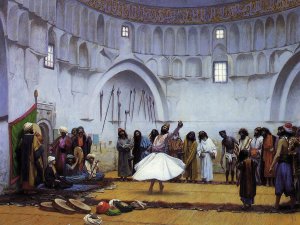 Whirling Dervishes by Jean-Leon Gerome Oil Painting