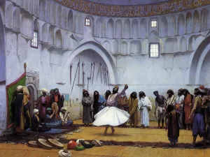 Whirling Dervishes by Jean-Leon Gerome - Oil Painting Reproduction