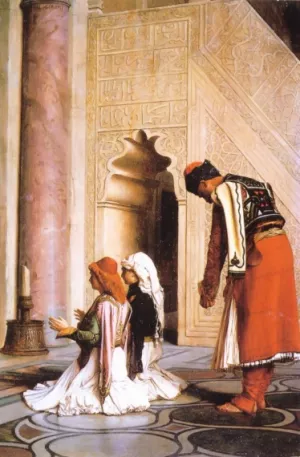 Young Greeks at the Mosque by Jean-Leon Gerome Oil Painting