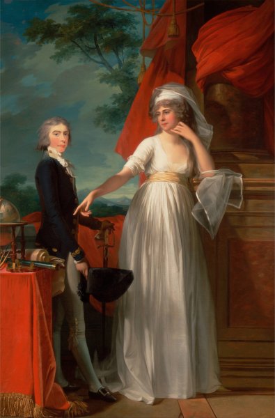 Margaret Callander and Her Son James Kearney by Jean Laurent Mosnier - Hand-Painted Oil Painting Reproduction