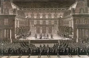 Performance of Alceste in 1674 Oil painting by Jean Le Pautre