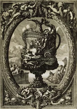 Vase in a Cartouche painting by Jean Le Pautre