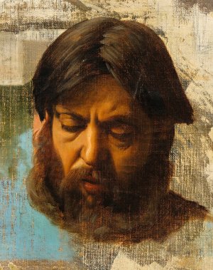 Bearded Man's Head by Jean Lecomte Du Nouy Oil Painting