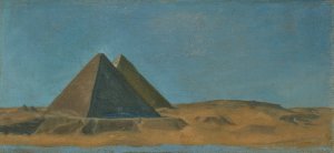 Les grandes pyramids, Egypt by Jean Lecomte Du Nouy Oil Painting