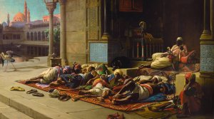 The Harem's Gate, Souvenir Of Cairo by Jean Lecomte Du Nouy Oil Painting