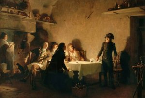 The supper of Beaucaire, 28 July 1793 by Jean Lecomte Du Nouy Oil Painting