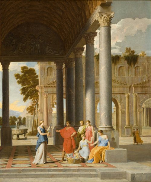 Achilles Discovered Among the Daughters of Lycomedes  by Jean Lemaire - Hand-Painted Oil Painting Reproduction
