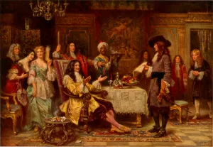 The Birth of Pennsylvania 1680 by Jean-Leon Gerome Ferris - Oil Painting Reproduction