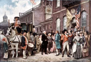 Washington's Inauguration at Philadelphia by Jean-Leon Gerome Ferris - Oil Painting Reproduction