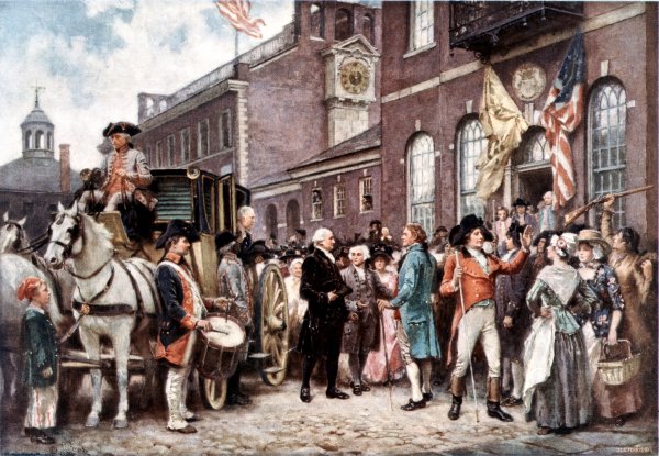 Main Product Photo of Washington's Inauguration at Philadelphia Painting by Jean-Leon Gerome Ferris