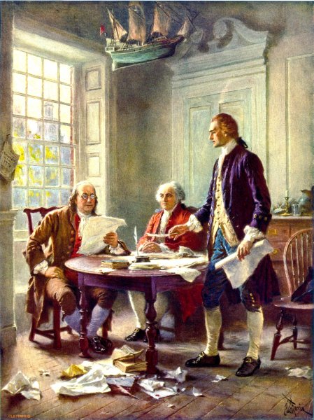 Main Product Photo of Writing the Declaration of Independence  Painting by Jean-Leon Gerome Ferris