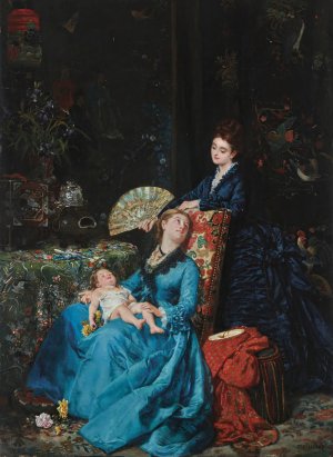 L'enfant endormi by Jean Leon Palliere Oil Painting