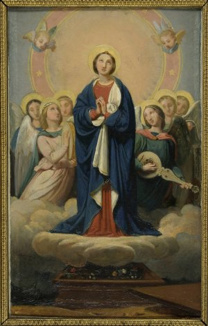 The Assumption Of The Virgin by Jean-Louis Bezard Oil Painting