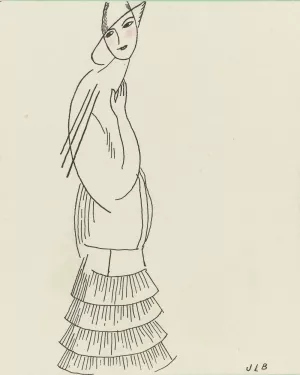 La robe blanche; Robe de Paul Poiret selon Boussingault by Jean-Louis Boussingault Oil Painting