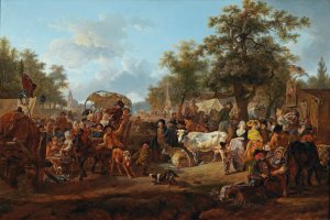 Jahrmarkt Im Dorf by Jean-Louis De Marne Oil Painting
