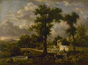 Scene champetre by Jean-Louis Demarne Oil Painting