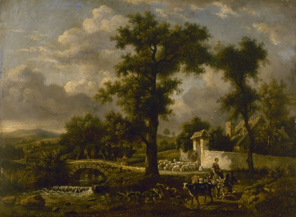 Scene champetre by Jean-Louis Demarne - Hand-Painted Oil Painting Reproduction