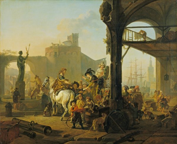 The Elixir  by Jean-Louis Demarne - Hand-Painted Oil Painting Reproduction