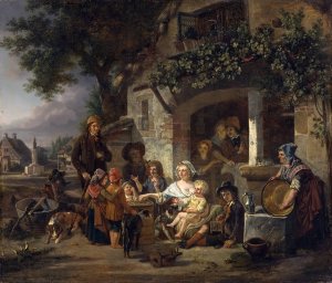 The Top by Jean-Louis Demarne Oil Painting