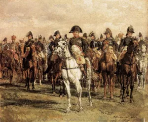 Napoleon and His Staff painting by Jean-Louis Ernest Meissonier